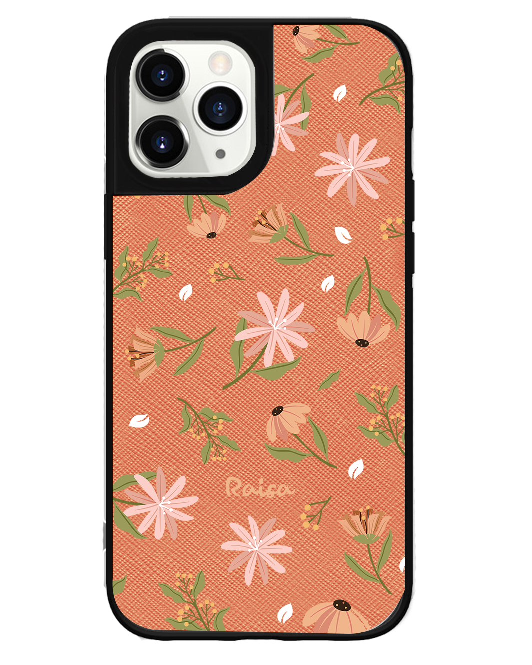 iPhone Leather Grip Case -  Cosmos Flower