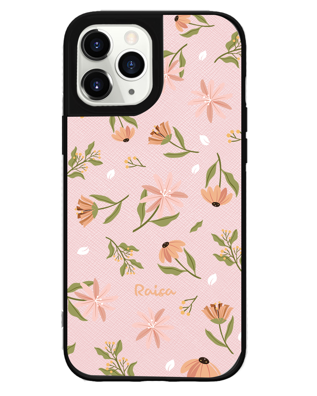 iPhone Leather Grip Case -  Cosmos Flower