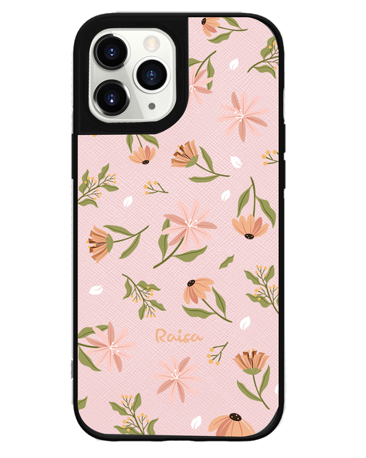 iPhone Leather Grip Case -  Cosmos Flower