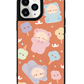 iPhone Leather Grip Case - Cotton Teddy