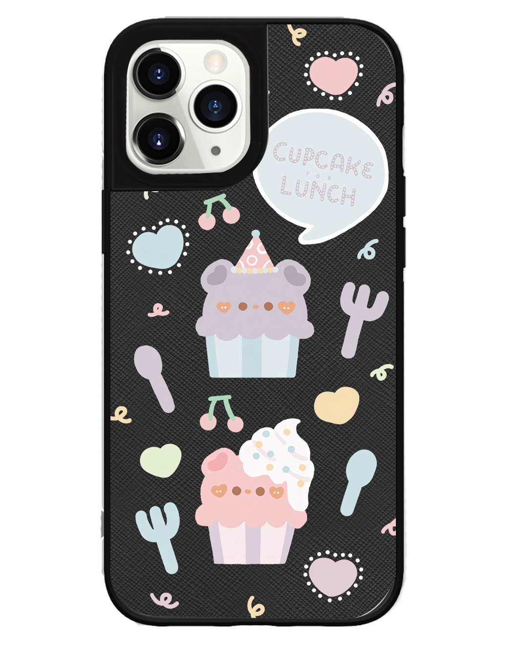 iPhone Leather Grip Case - Cupcake