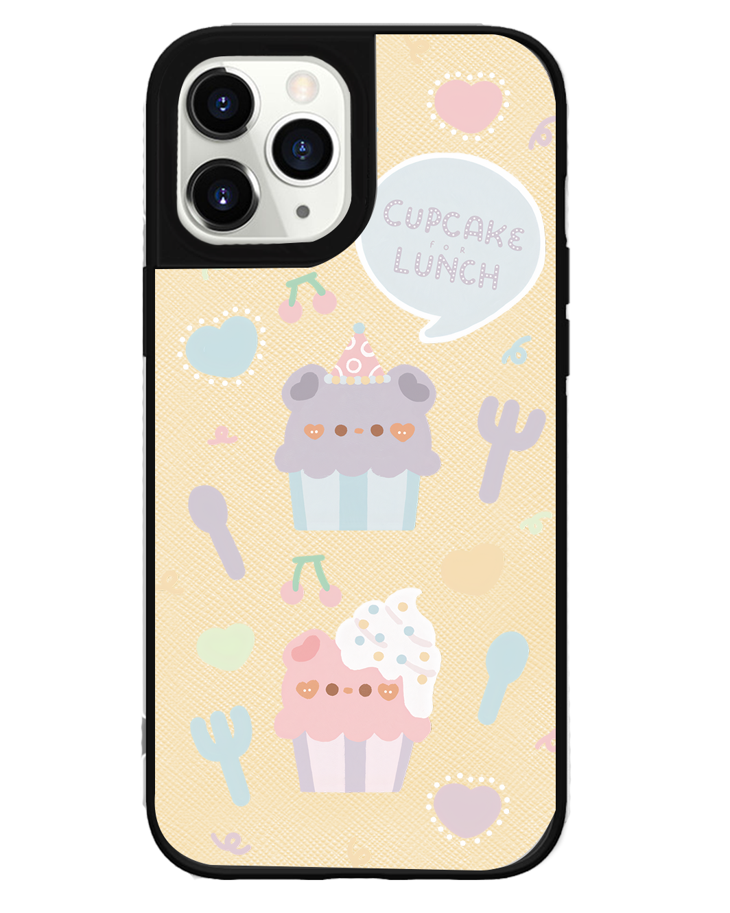 iPhone Leather Grip Case - Cupcake