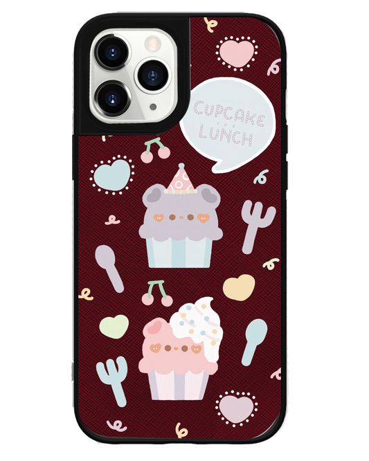 iPhone Leather Grip Case - Cupcake