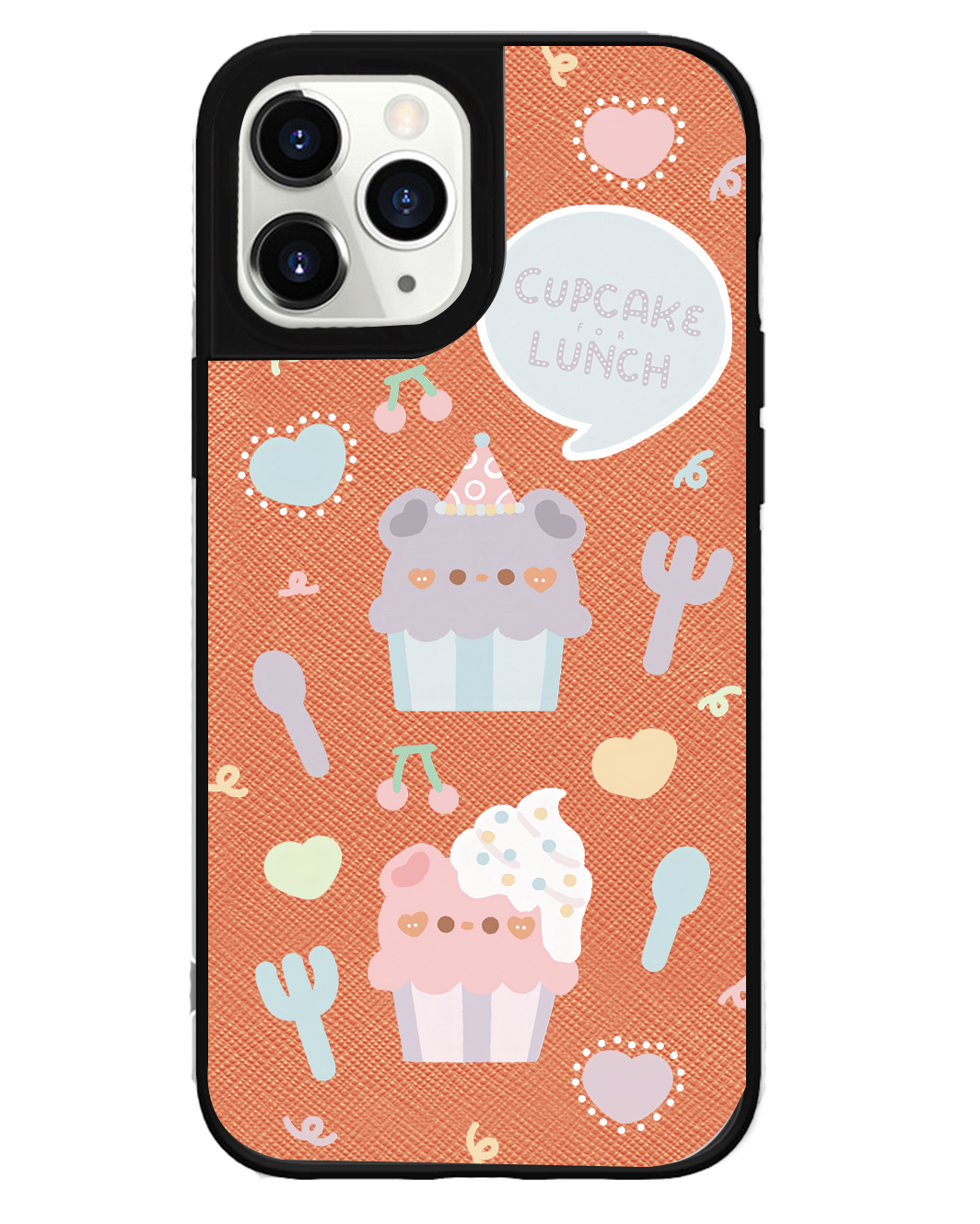 iPhone Leather Grip Case - Cupcake