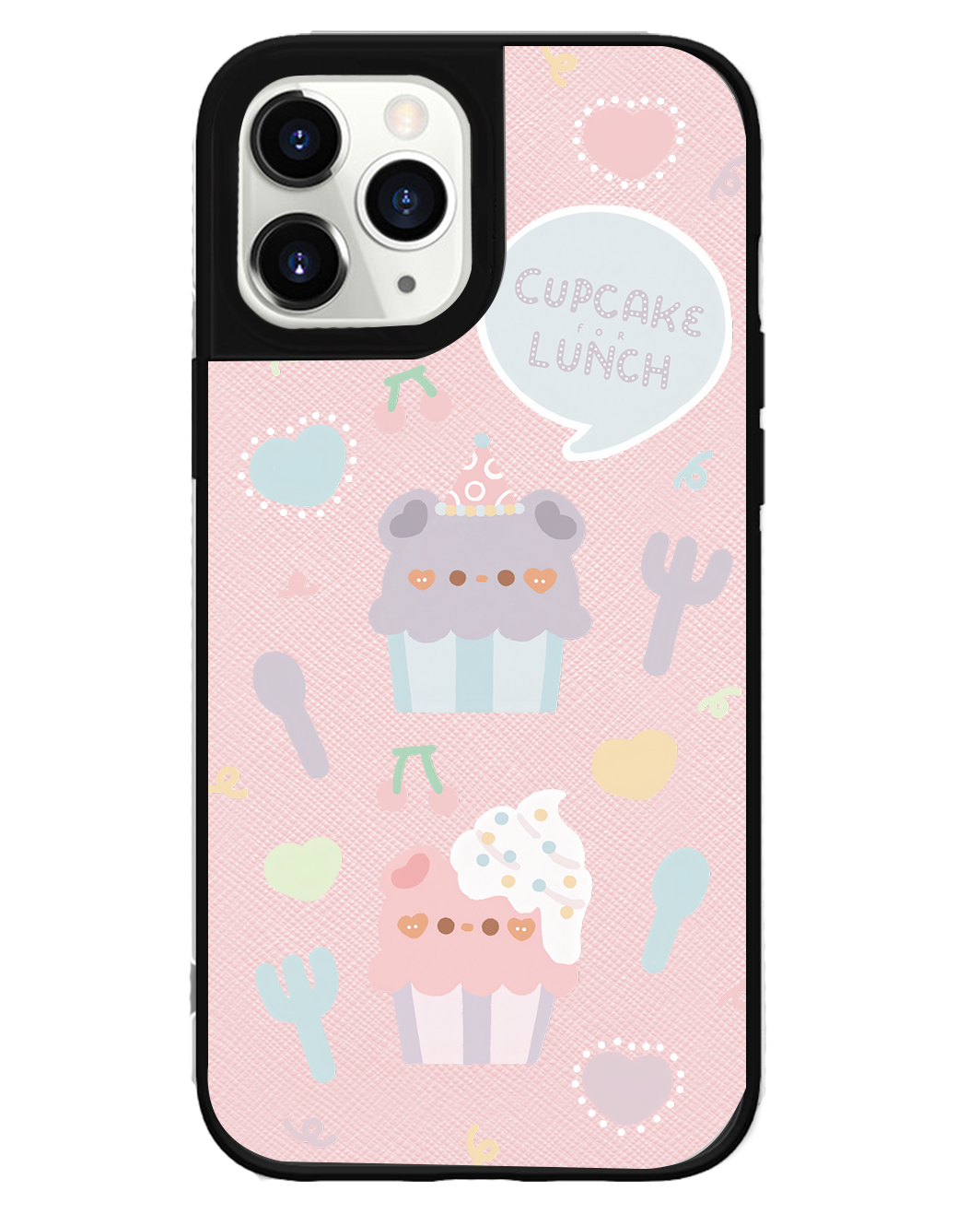 iPhone Leather Grip Case - Cupcake