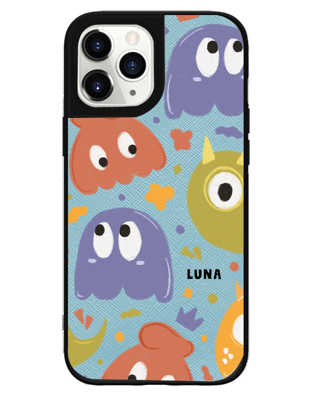 iPhone Leather Grip Case - Cute Monster 1.0