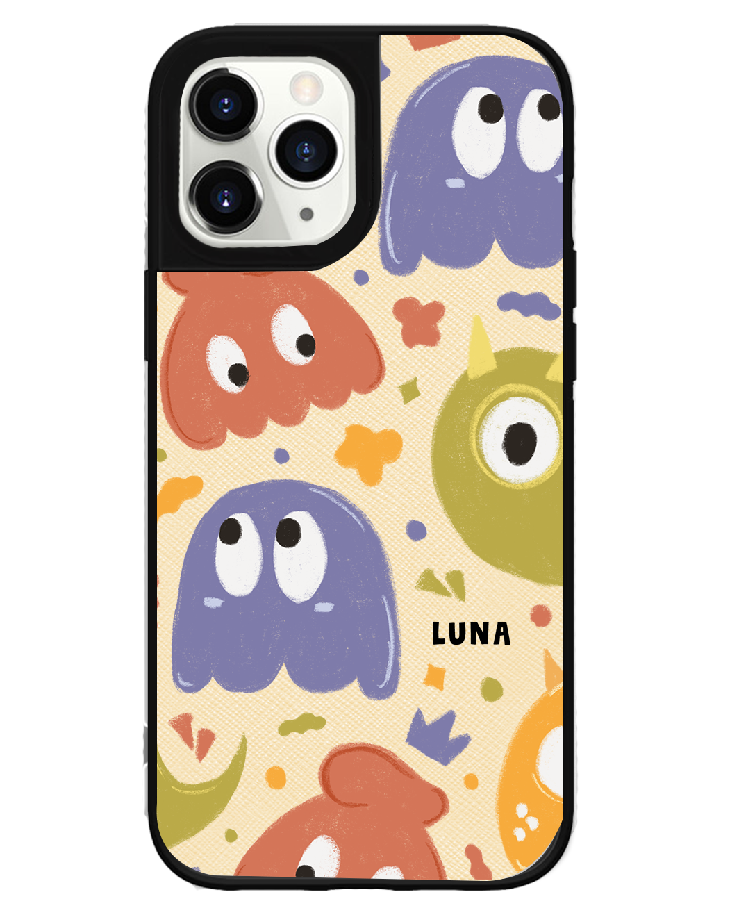 iPhone Leather Grip Case - Cute Monster 1.0