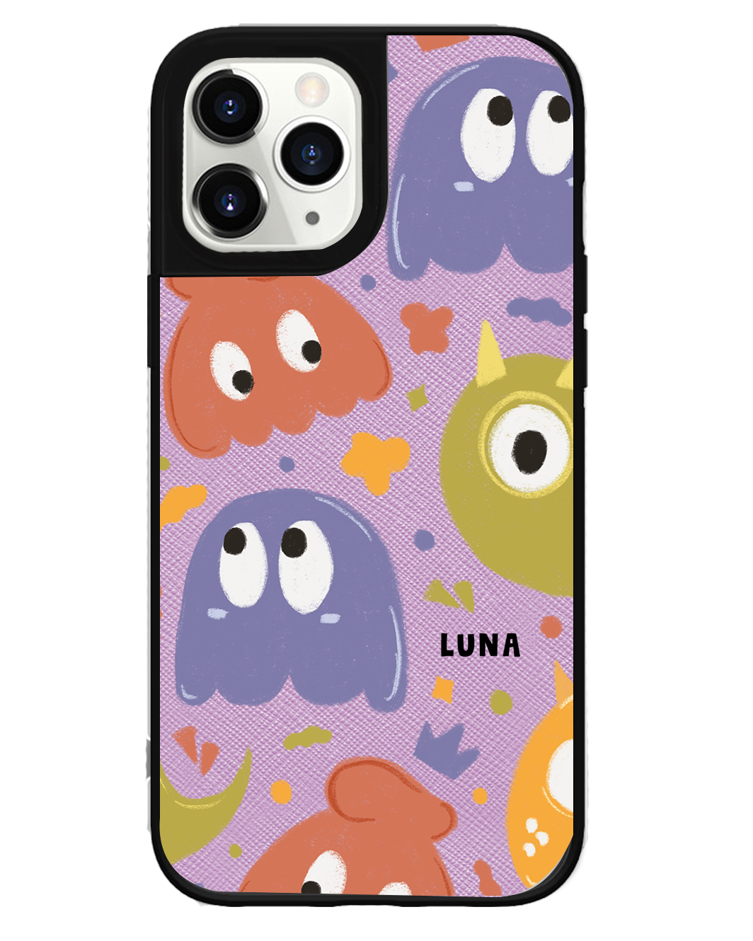 iPhone Leather Grip Case - Cute Monster 1.0