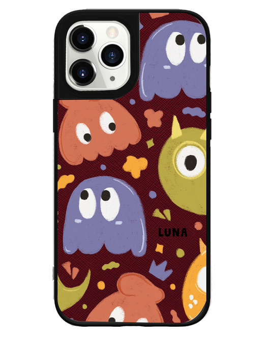 iPhone Leather Grip Case - Cute Monster 1.0