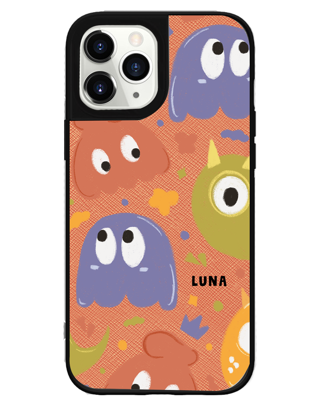 iPhone Leather Grip Case - Cute Monster 1.0