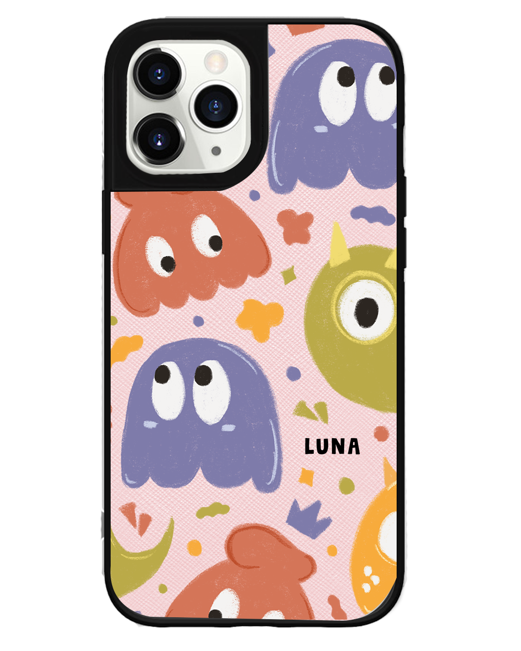 iPhone Leather Grip Case - Cute Monster 1.0