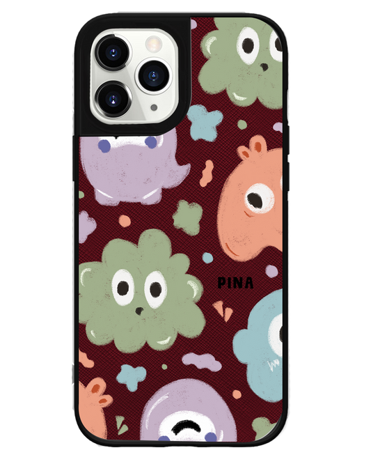 iPhone Leather Grip Case - Cute Monster 2.0