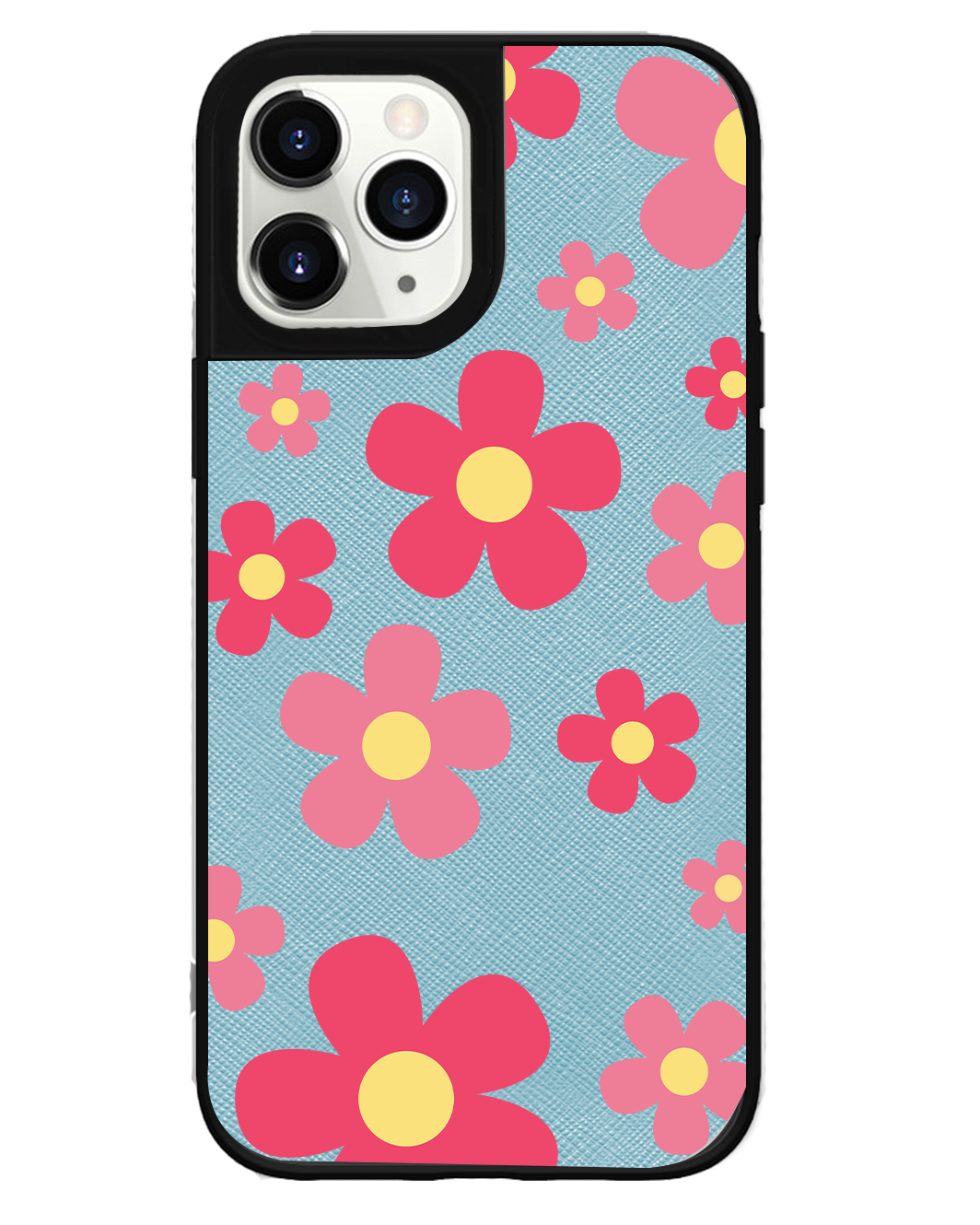 iPhone Leather Grip Case - Daisy Blush