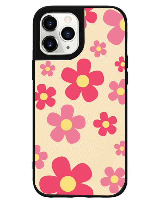 iPhone Leather Grip Case - Daisy Blush