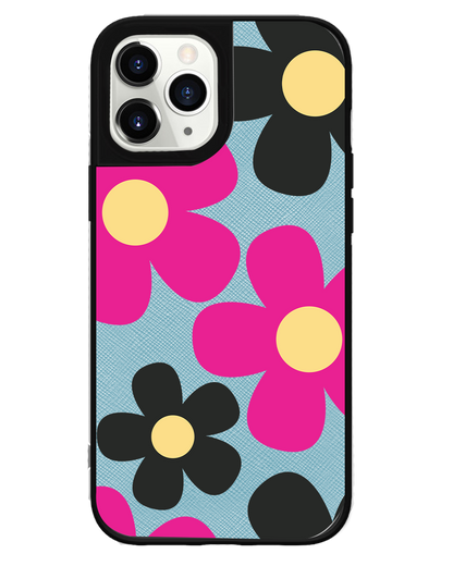 iPhone Leather Grip - Daisy Hot Pink