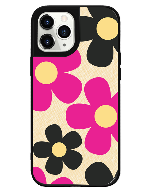 iPhone Leather Grip Case - Daisy Hot Pink