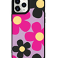 iPhone Leather Grip Case - Daisy Hot Pink