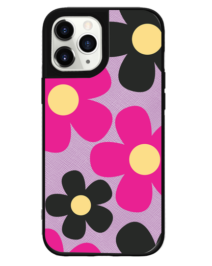 iPhone Leather Grip - Daisy Hot Pink