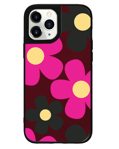 iPhone Leather Grip - Daisy Hot Pink