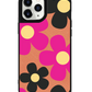 iPhone Leather Grip Case - Daisy Hot Pink