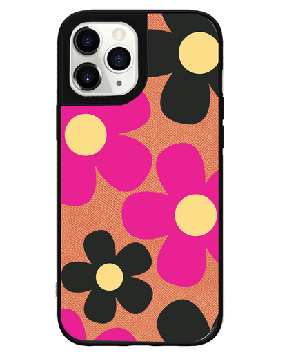 iPhone Leather Grip - Daisy Hot Pink
