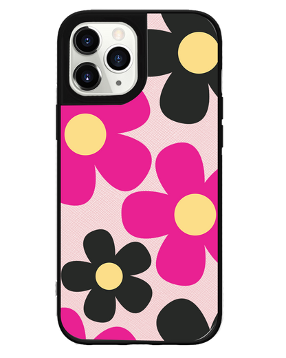 iPhone Leather Grip - Daisy Hot Pink