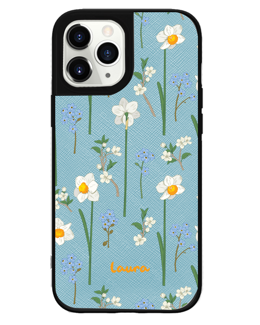 iPhone Leather Grip Case - December Narcissus