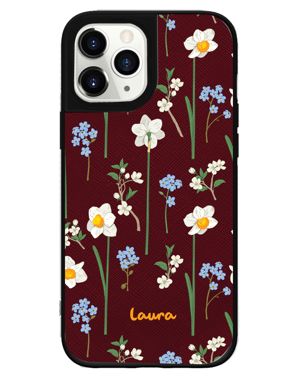 iPhone Leather Grip Case - December Narcissus