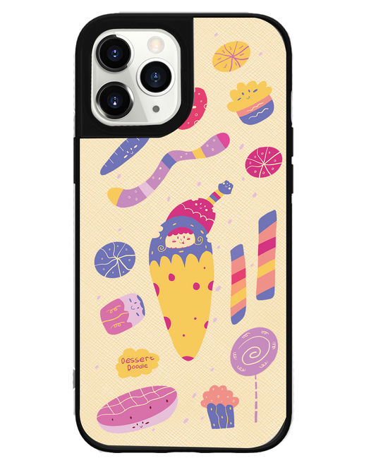 iPhone Leather Grip Case - Dessert Doodle