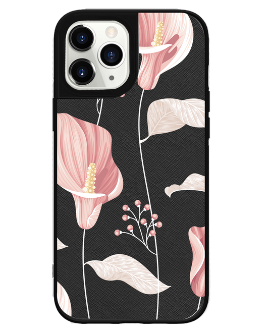 iPhone Leather Grip Case - Easter Lily