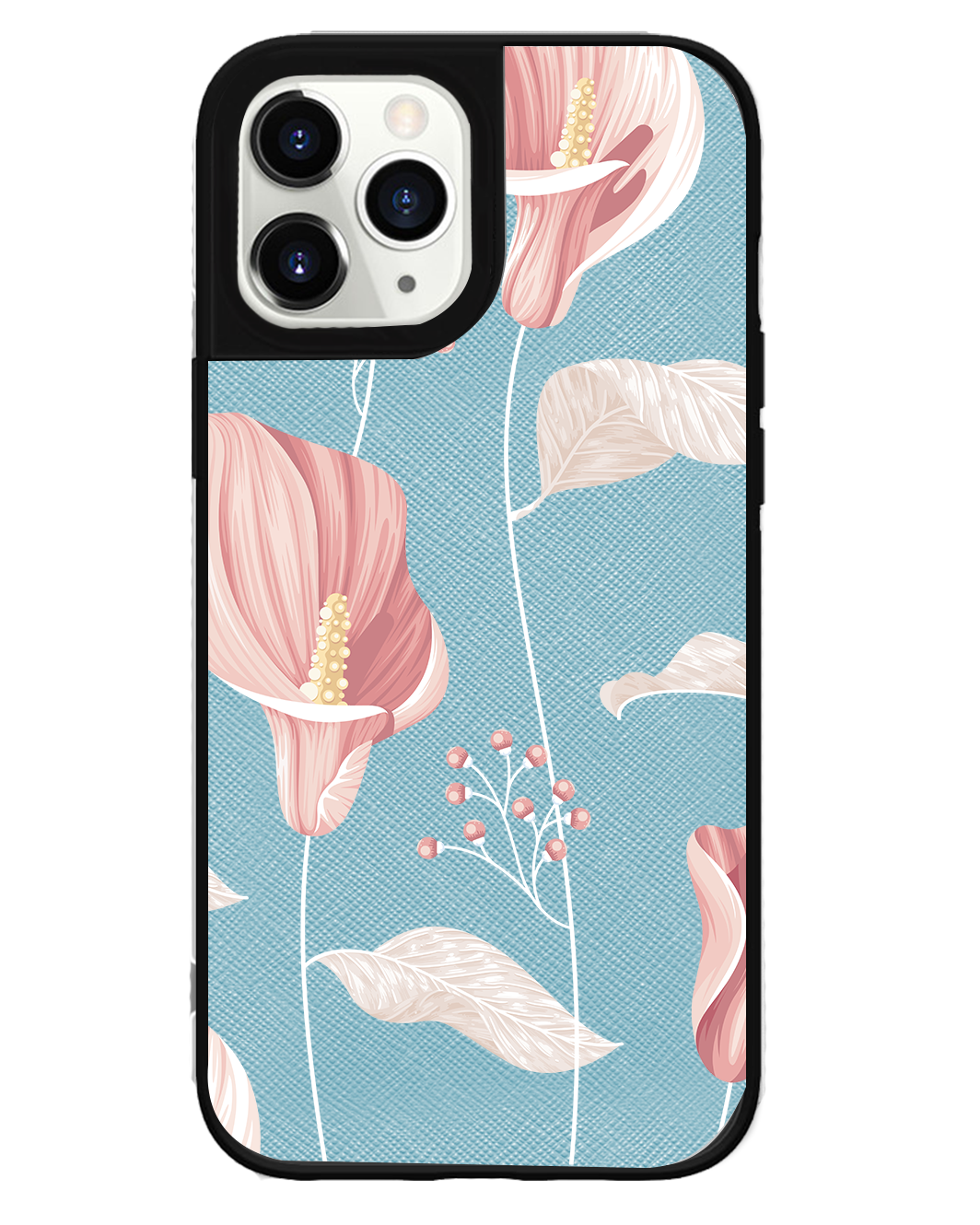 iPhone Leather Grip Case - Easter Lily