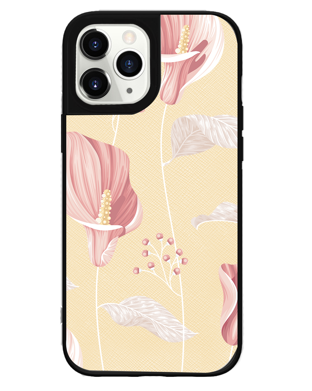 iPhone Leather Grip Case - Easter Lily