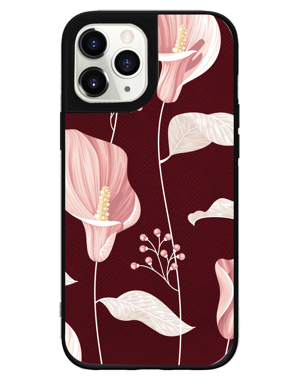 iPhone Leather Grip Case - Easter Lily