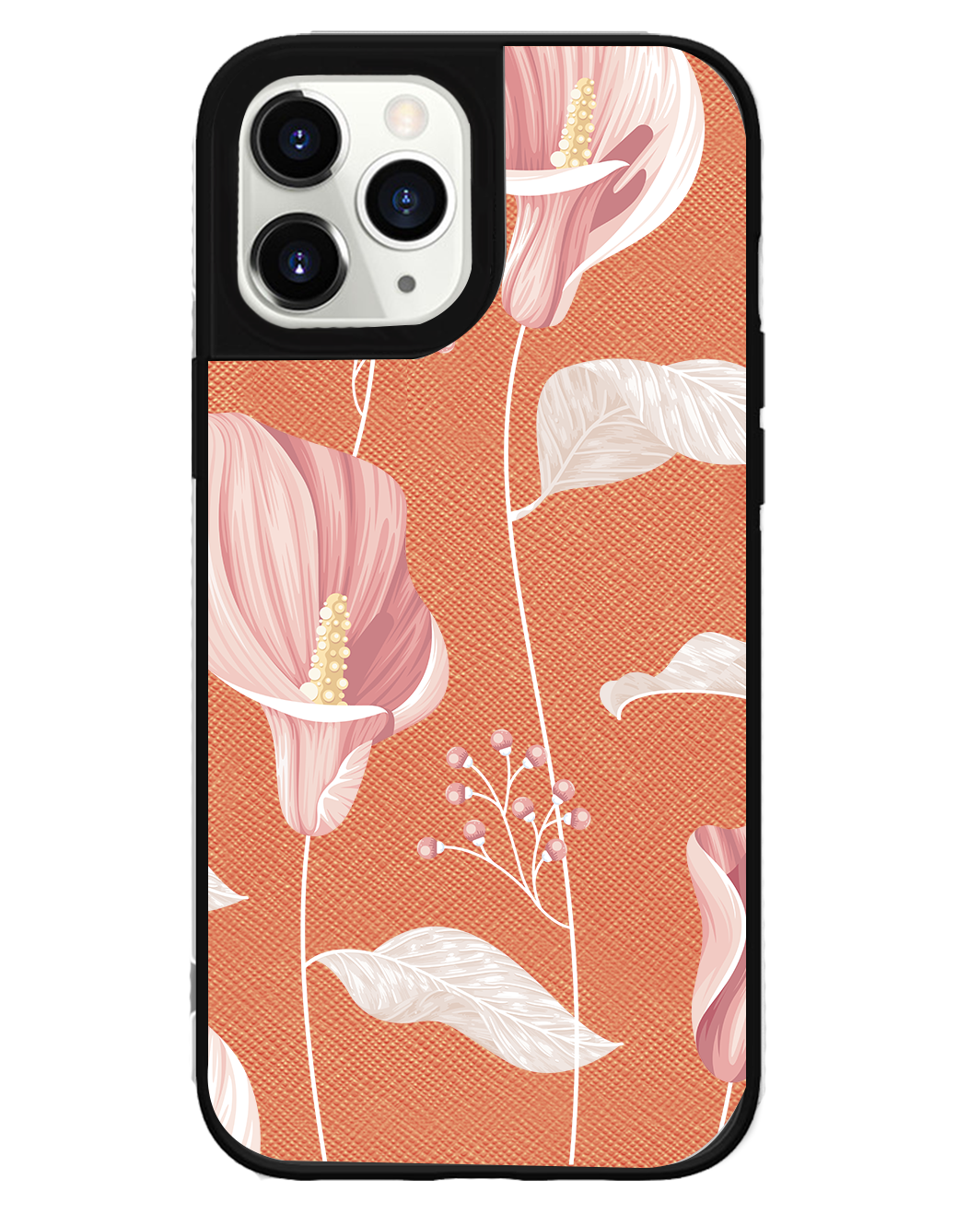 iPhone Leather Grip Case - Easter Lily