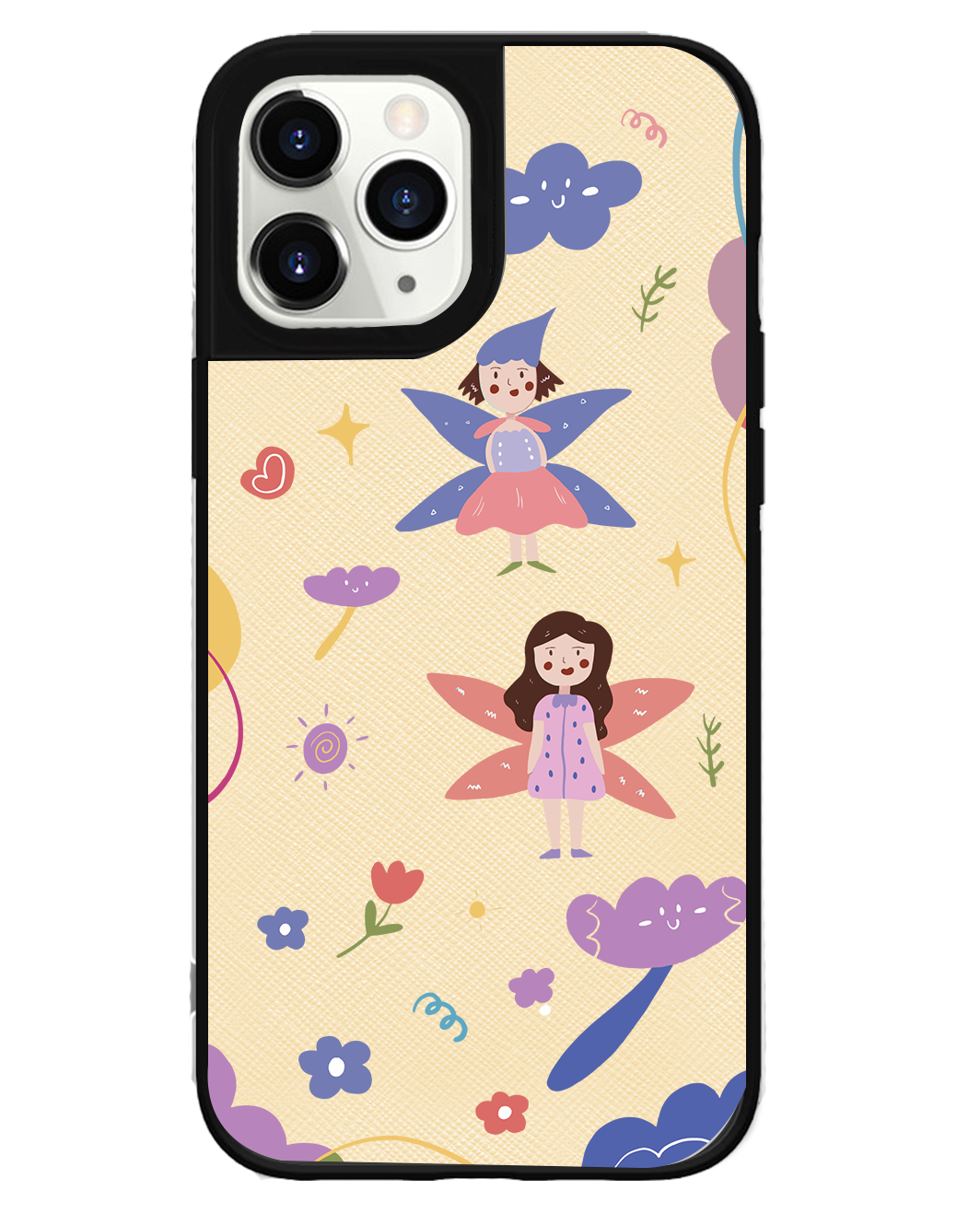 iPhone Leather Grip Case - Fairy Pattern