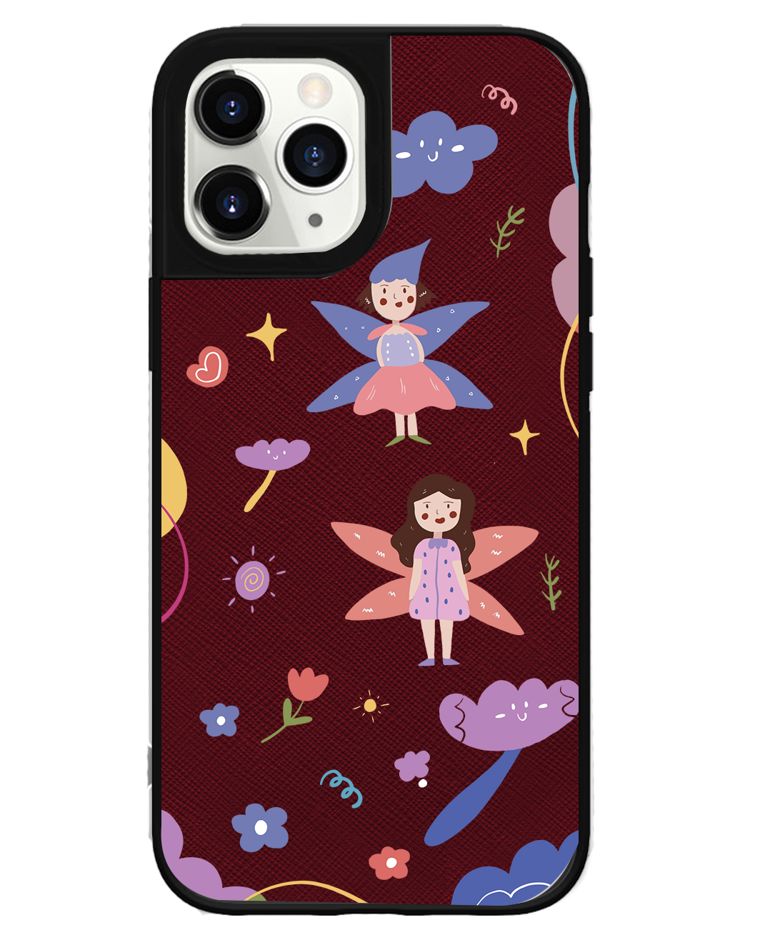 iPhone Leather Grip Case - Fairy Pattern