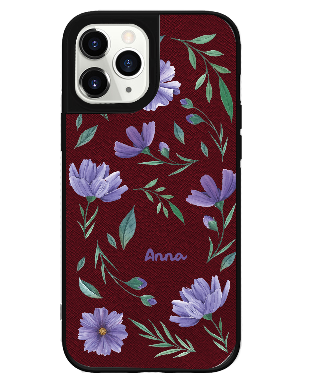 iPhone Leather Grip Case - February Violet