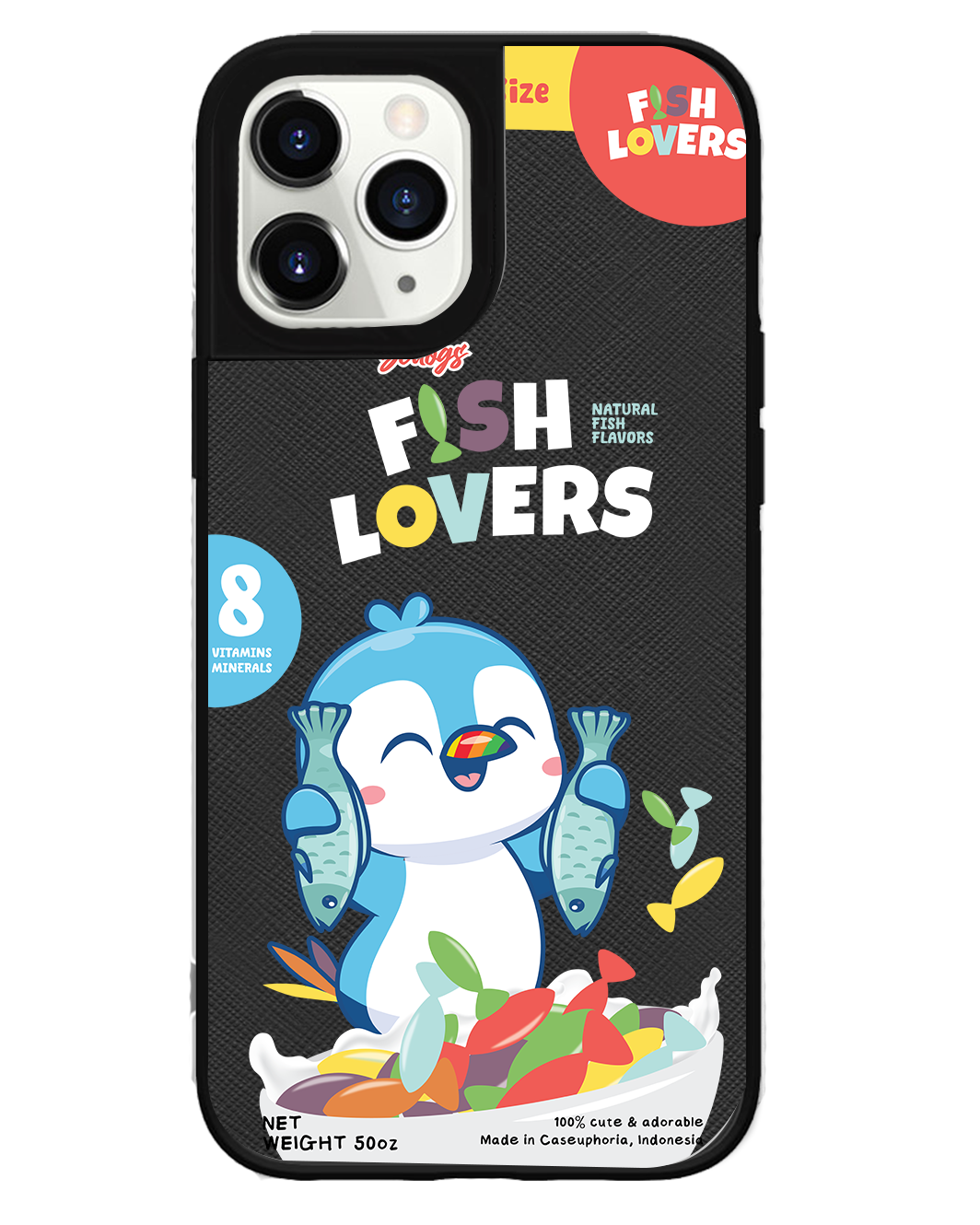 iPhone Leather Grip Case - Fish Lovers