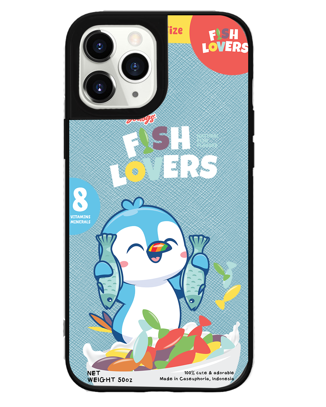 iPhone Leather Grip Case - Fish Lovers