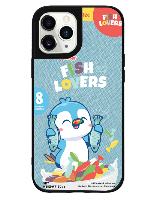 iPhone Leather Grip Case - Fish Lovers