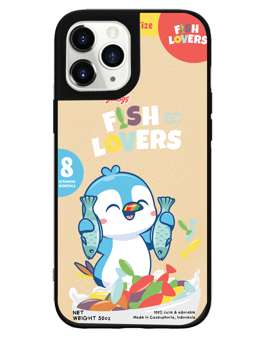 iPhone Leather Grip Case - Fish Lovers