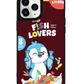 iPhone Leather Grip Case - Fish Lovers