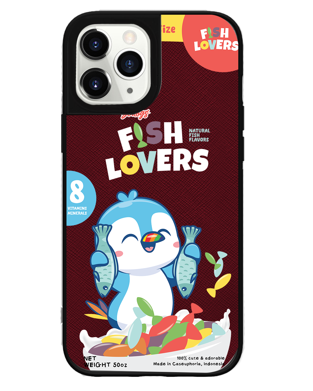 iPhone Leather Grip Case - Fish Lovers