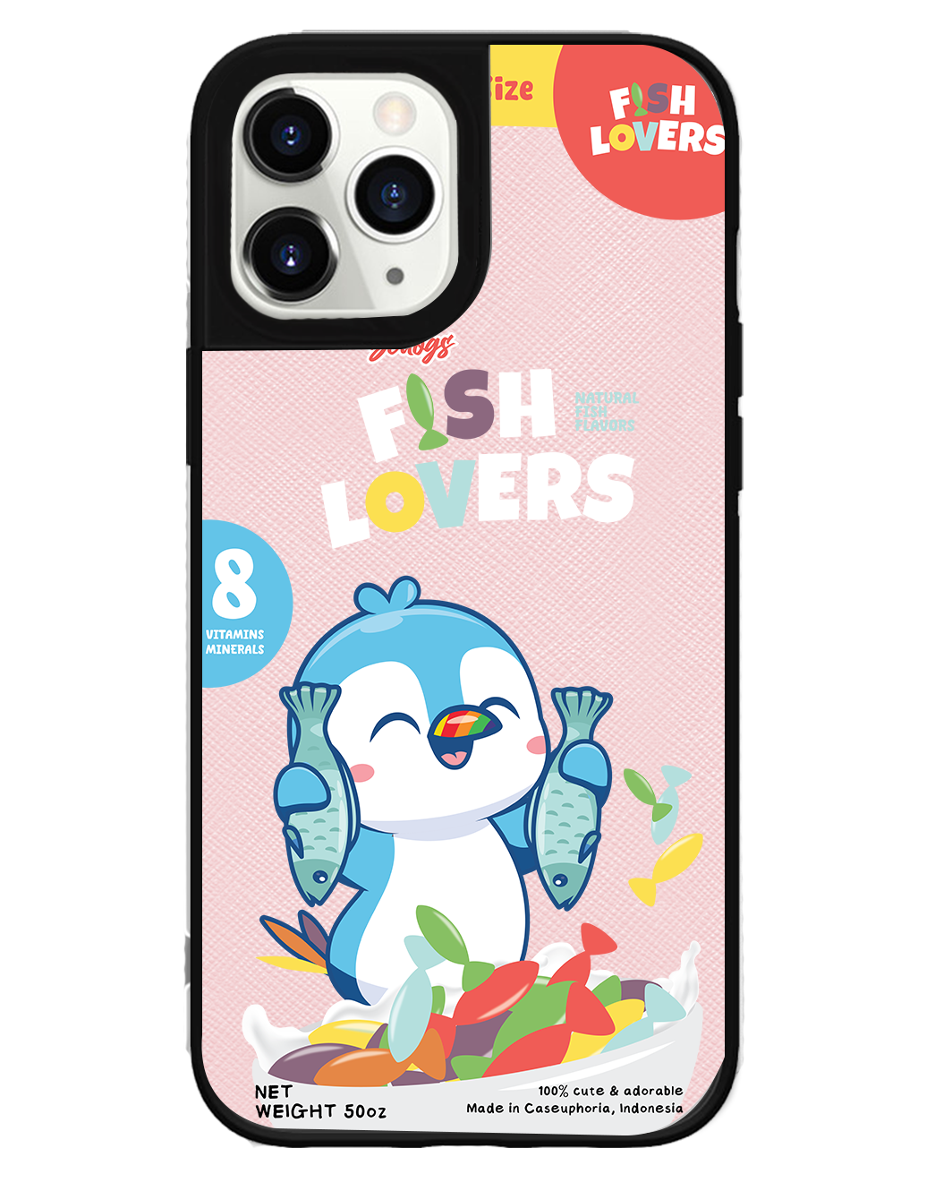 iPhone Leather Grip Case - Fish Lovers