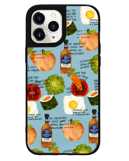 iPhone Leather Grip - Food can talk too