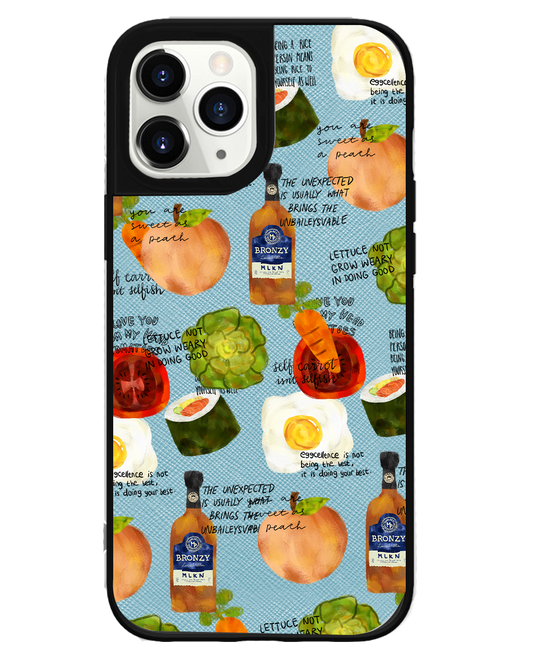 iPhone Leather Grip Case - Food can talk too