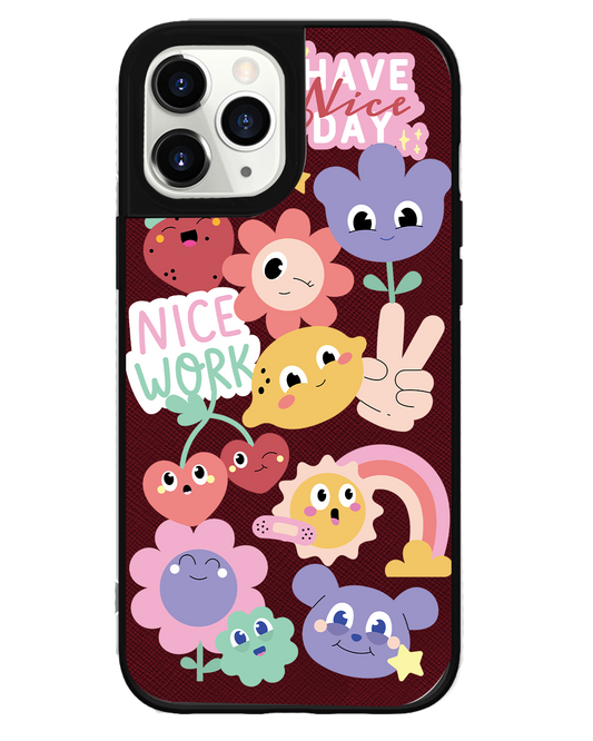 iPhone Leather Grip Case - Garden Party