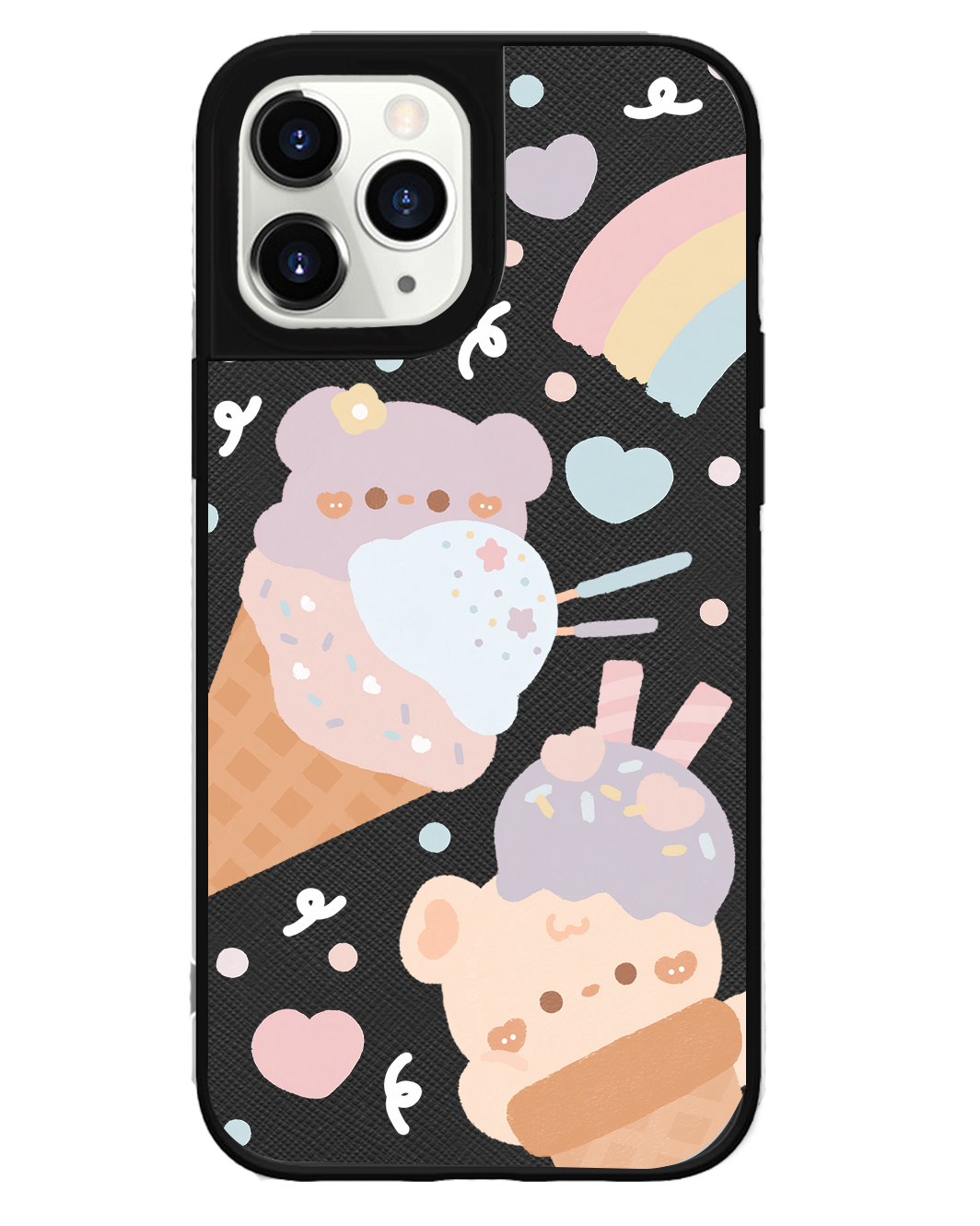 iPhone Leather Grip Case - Ice Cream for Teddy