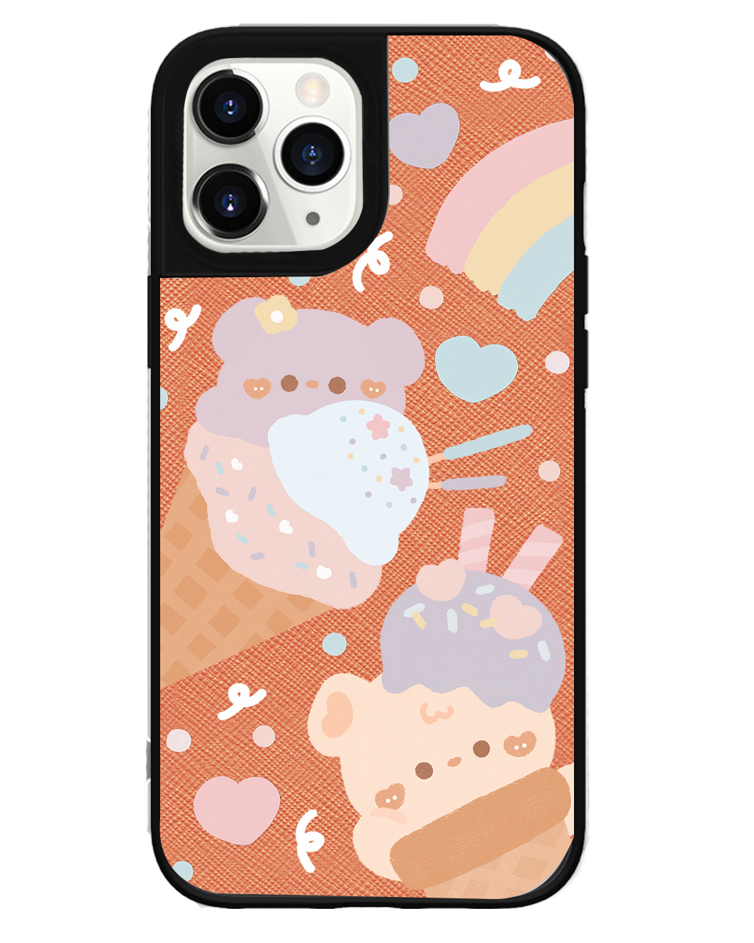 iPhone Leather Grip Case - Ice Cream for Teddy