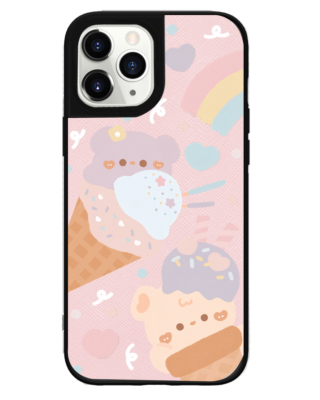 iPhone Leather Grip Case - Ice Cream for Teddy